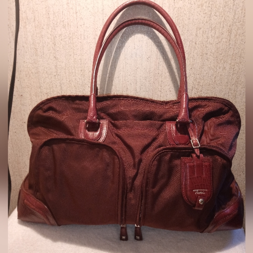 Tumi Burgundy Carryon-Gym Bag